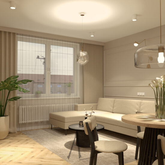 Kaminca z lat 60 - salon